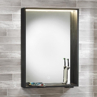 Pisa Mirror with Integrated LED Light, Wireless Mobile Charger
& Toothbrush Charger
